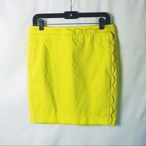 Banana Republic yellow cotton skirt